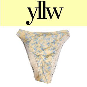 Yellow Larsen Lace Trim Bottoms Floral NWT Small